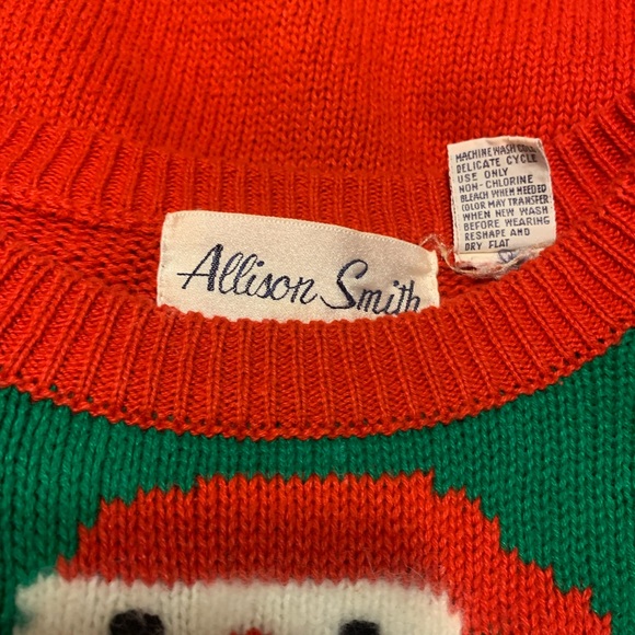 Fun Vintage 80's Christmas Sweater Allison Smith Sz S - Picture 6 of 8
